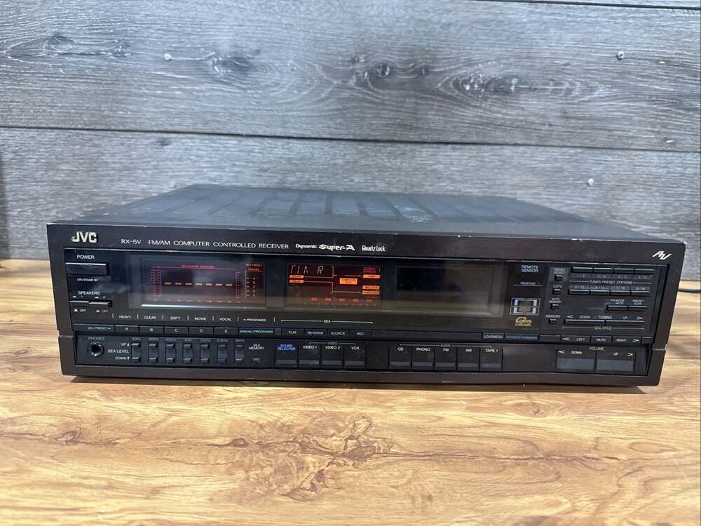 JVC RX-5V Computer Controlled Receiver FM/AM Dynamic Super A Works NO REMOTE